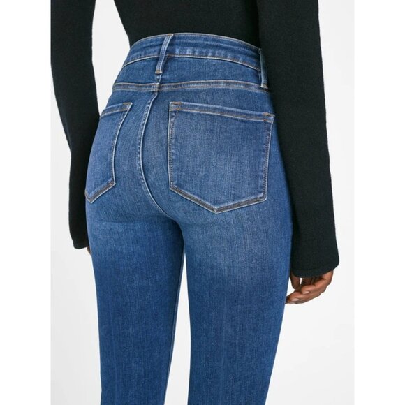 NWT Frame Le One Skinny Crop Mid-Rise Blue Jeans 2 fits size 30-34 - Picture 4 of 10